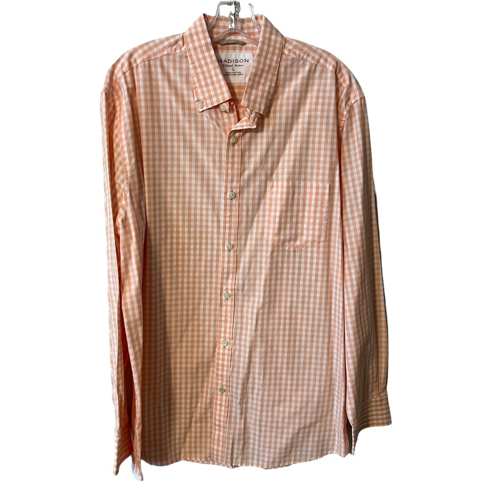 Madison men’s bundle of button down gingham top large